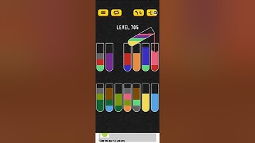 Water sort puzzle level 705
