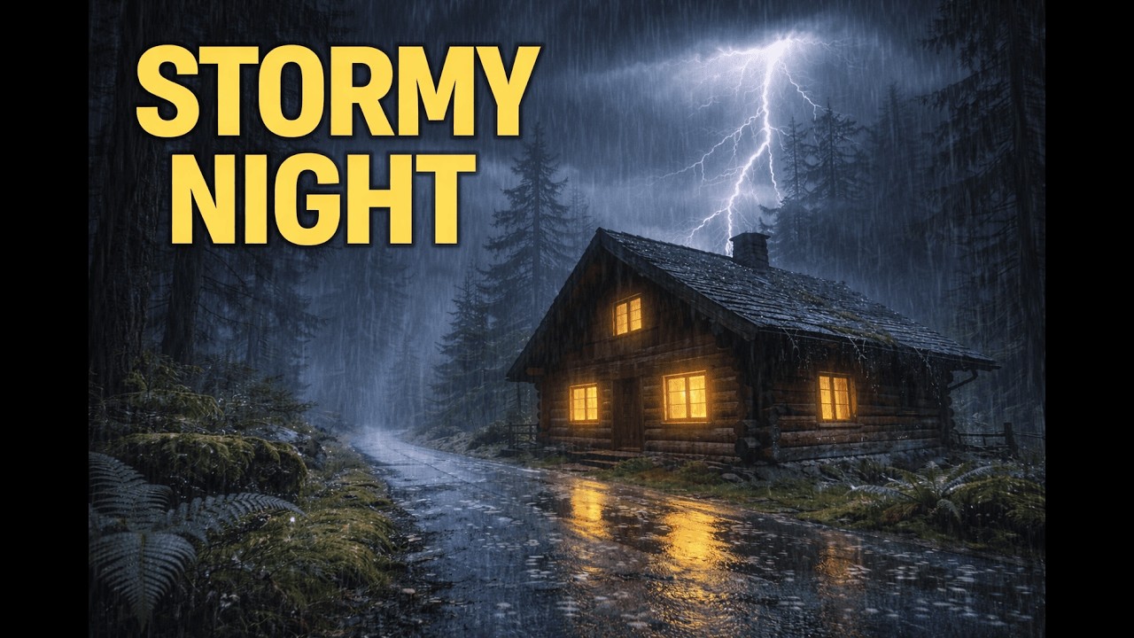 HEAVY RAIN AND THUNDERSTORM SOUNDS FOR DEEP SLEEP 🌙 | NATURAL NIGHT RAIN AMBIENCE