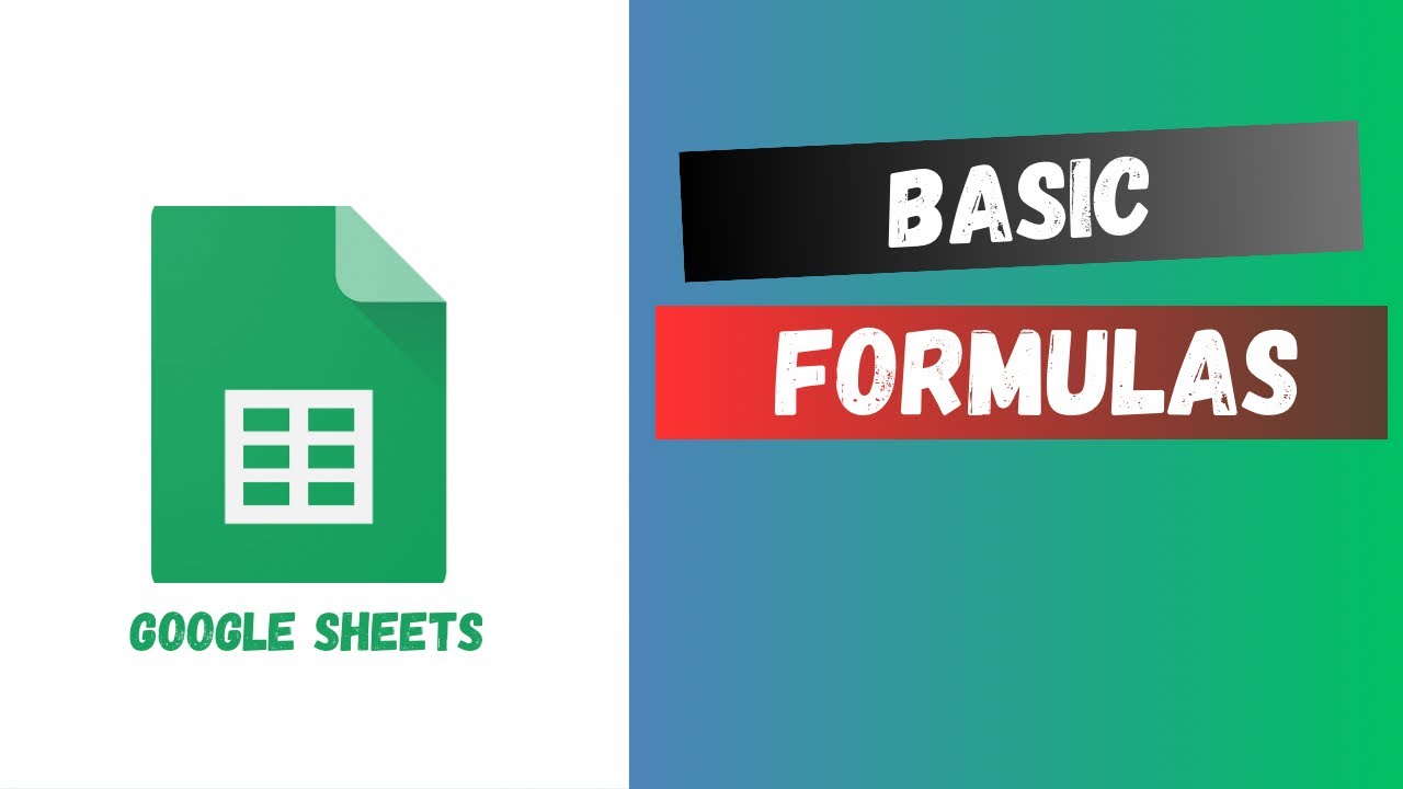 Basic Formulas and Functions with Google Sheets - YouTube