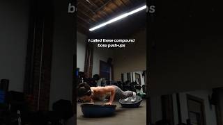 Compound Bosu Push-Ups 👆 #Upperbody #Workoutroutine #Tonedbody #Gymgirls #Gymmotivation #Workout