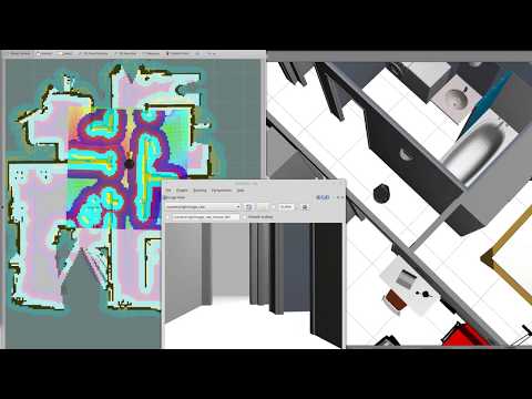 ROS Turtlebot Navigation in Gazebo using a Sweethome3D model