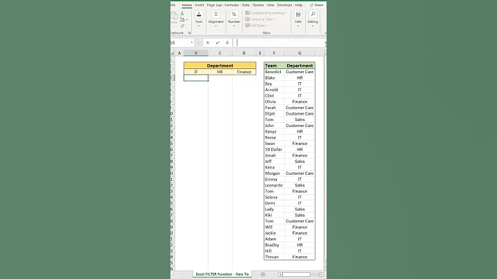 Excel FILTER Function: Filter Data Like a Pro! [2024] #excel #exceltips