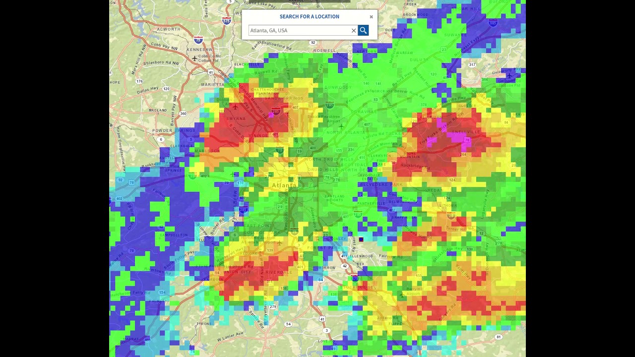 Dents & Dings Radar of Atlanta Georgia Hail storm 4-24-2021