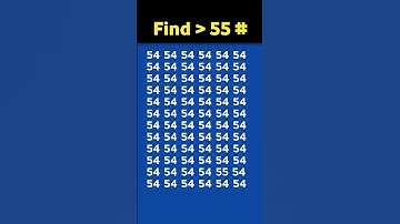 Find the odd number 55, #shorts