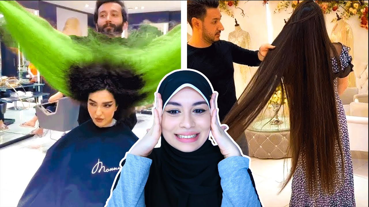 تحدي قص الشعر الطويل للبنات!!!😱🤔👽