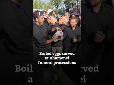Boiled eggs served at Khamenei funeral processions