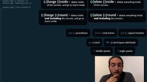Badass Vim Tutorials - 08 - Delete and Change
