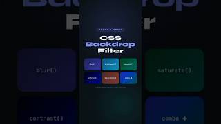 CSS backdrop-filter Explained in 60 Seconds 🔮