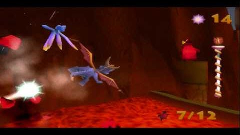 Spyro 2 Gateway to Glimmer Walkthrough Part 28 - Magma Cone [2-2]
