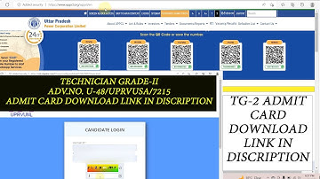 How To Download UPPCL TG 2 Admit card/ TG-2 admit card download/UPRVUNL admit card #UPPCL #uprvunl
