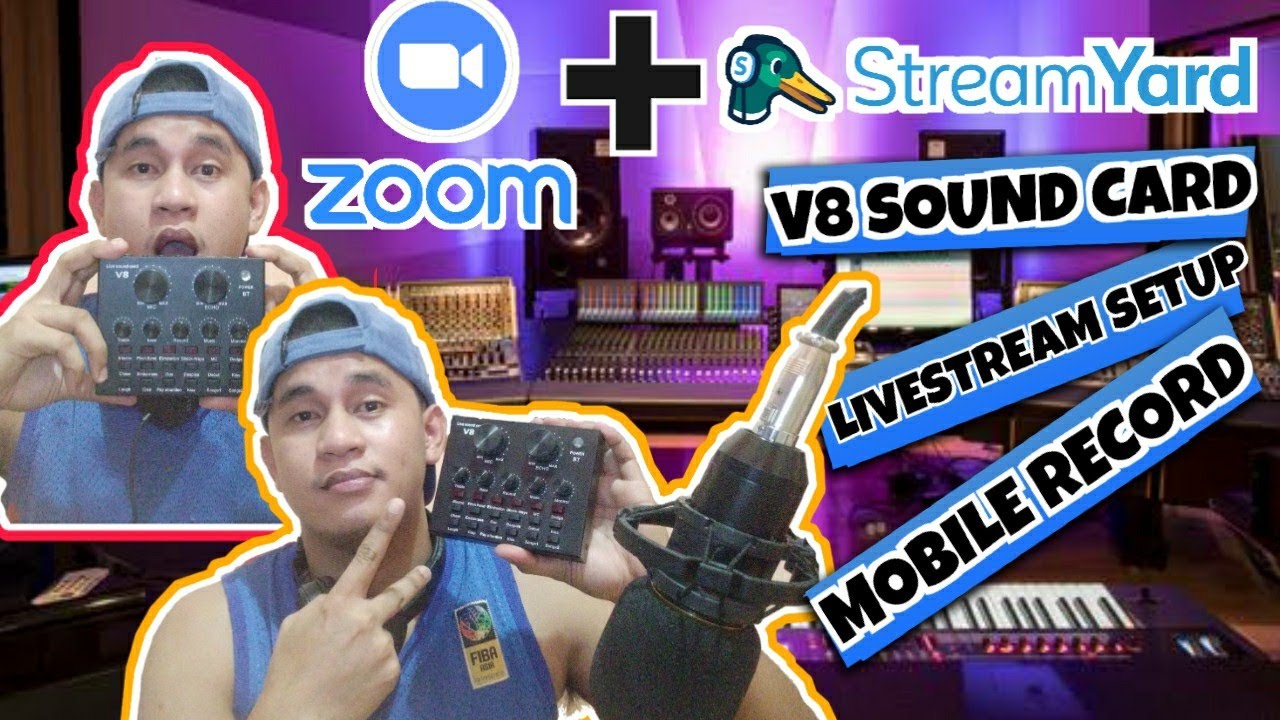 Recording Setup Using V8 V8 SOUND CARD SETUP | FOR LIVESTREAM USING MOBILE PHONE (tagalog) - YouTube