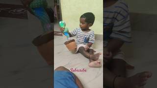 Babies play dancing cactus toy. Cutest baby funniest moments.