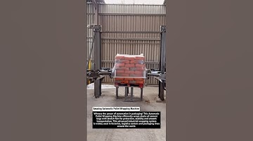 Amazing Automatic Pallet Wrapping Machine | Industrial Stretch Film Wrapping System for Cement Bags