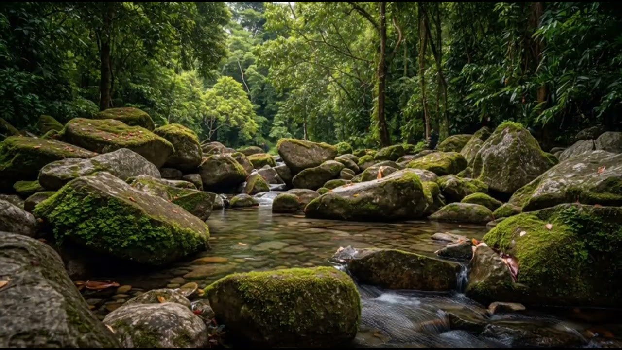 Hening Mendalam - Suara Air Mengalir & Piano Sleep Music – ASMR Suara Air Pengantar Tidur