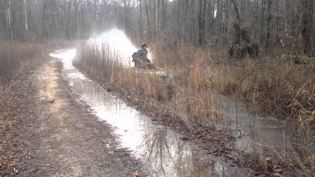 Four Rivers EBADS riding through a ditch.