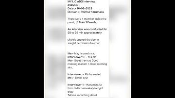 LIC ADO 2023 Interview analysis 🧐 #insurance #lic #followformore #today #govtjobs Karnataka