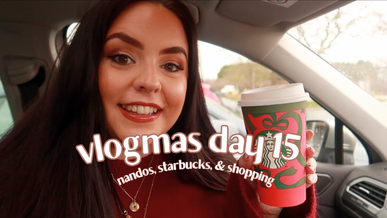 Vlogmas, день 15 | Праздничные напитки Starbucks | Nandos, покупки, Radio Times и рождественское ...