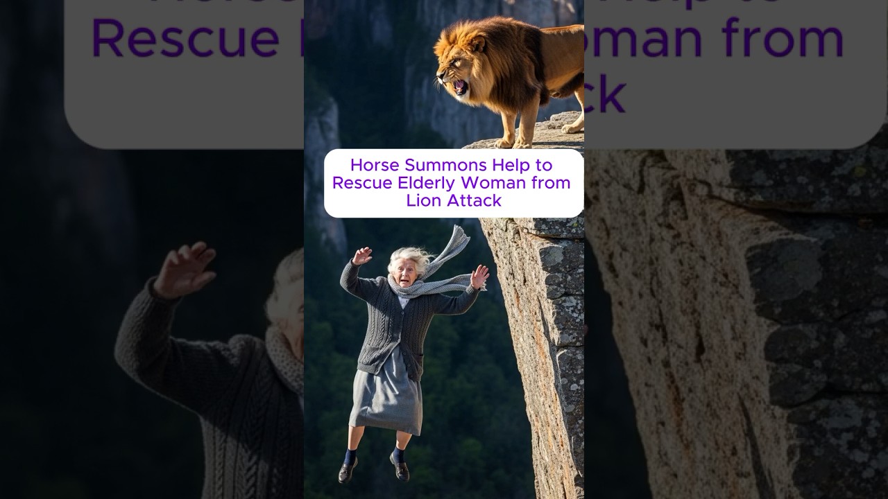 Horse Summons Help to Rescue Elderly Woman from Lion Attack 
