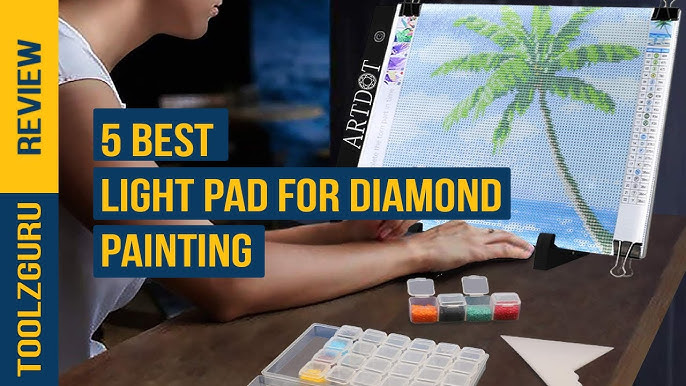 Pablo Easel and InnoTree Light Pad I use when Diamond Painting 