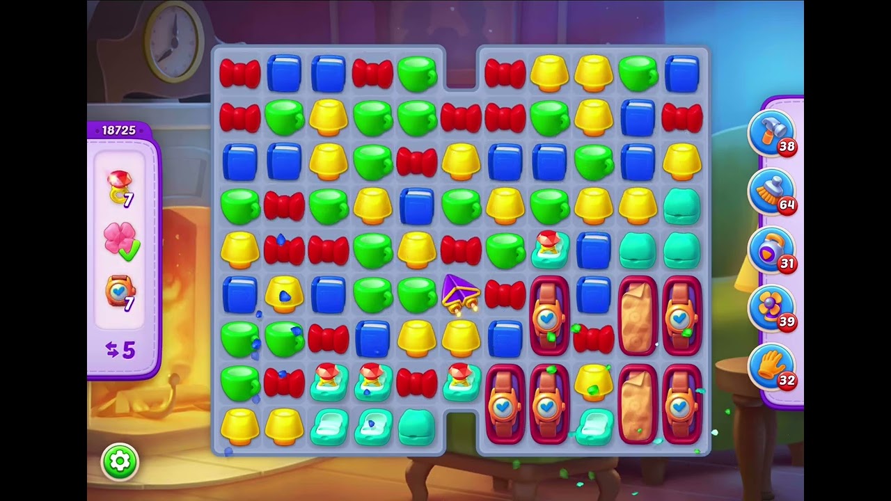 HomeScapes Level 18725 no boosters 