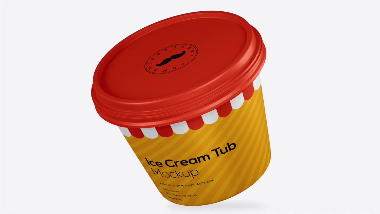 Download Mini Ice Cream Tub Mockup Free Psd - YouTube