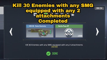 Kill 30 Enemies with any SMG equipped with any 2 attachments | SEASONAL Sub Gunner COD Mobile