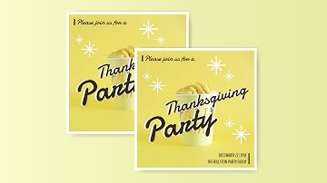 Make a Thanksgiving Party Invitation Card by Using VP InfoART | Invitation Card Ideas