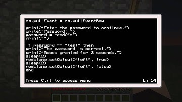 Minecraft Computercraft Tutorial - Password Protected Door Tutorial (HD)