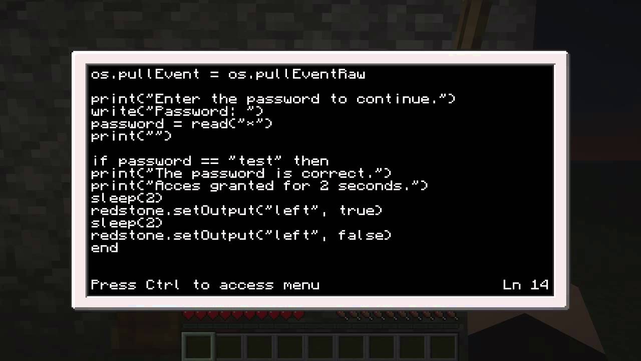 Minecraft Computercraft Tutorial Password Protected Door Tutorial (HD