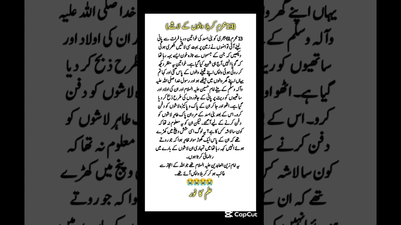 13 Muharram: The Burial of Karbala Martyrs & Speeches in Kufa