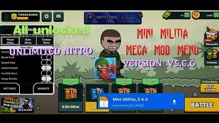 New mini militia mod menu download  v5.6.0 | unlimited ammo and nitro all unlock 