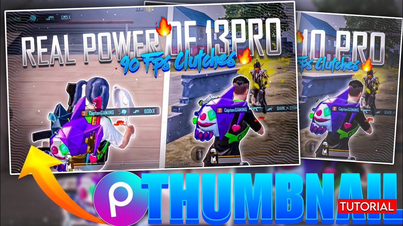 How To Make A Professional Thumbnail Like a Captain Gaming in Picsart 🔥 Bgmi Thumbnail Tutorial