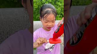 Chili sauce 🌶️ and fresh cream 🍦🤢🤮 #funny #funny video #funny #lollipop #lollipop candy #love #food