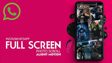 How to make 4k full screen photo scroll video in alight motion me full screen video kese banaye 😌