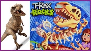 Playing T-REX ROCKS GAME - Don't Wake the Tyrannosaurus Rex Dinosaur! -  YouTube