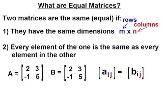 Famous PreCalculus - Matrices & Matrix Applications (11 of 33) What are Equal Matrices? Profile