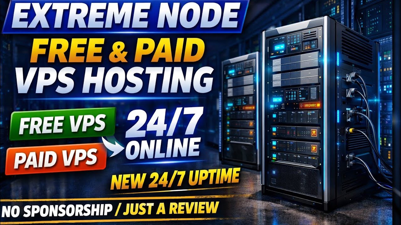 EXTREME NODE NEW FREE AND PAID VPS HOSTING 24/7 ONLINE NEW 24/7 UPTIME VPS