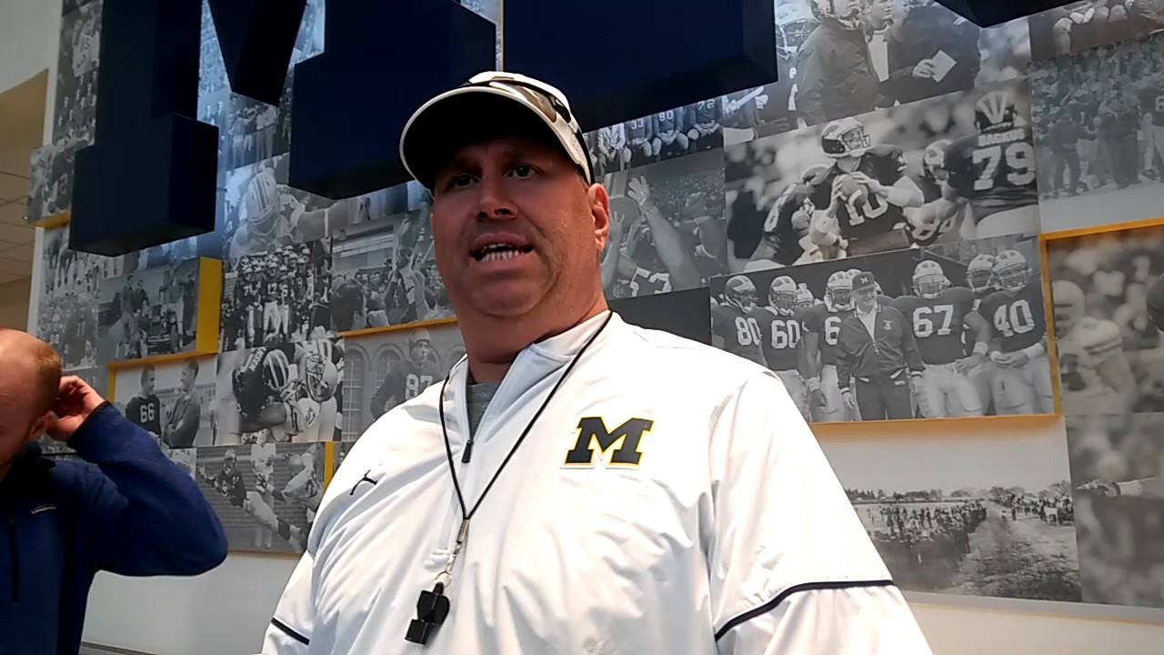 Michigan spring football: TE/Tackles coach Greg Frey settling in with Wolverines