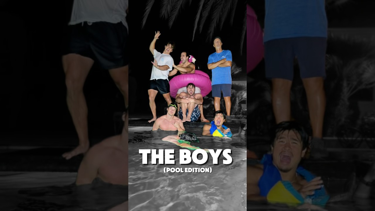 Different types of friends at the pool…🏊♂️ #theboys #viral #shorts #pool