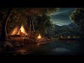 Study with me |Camp Side Fire 🎁🔥 | Relax • Sleep • Study