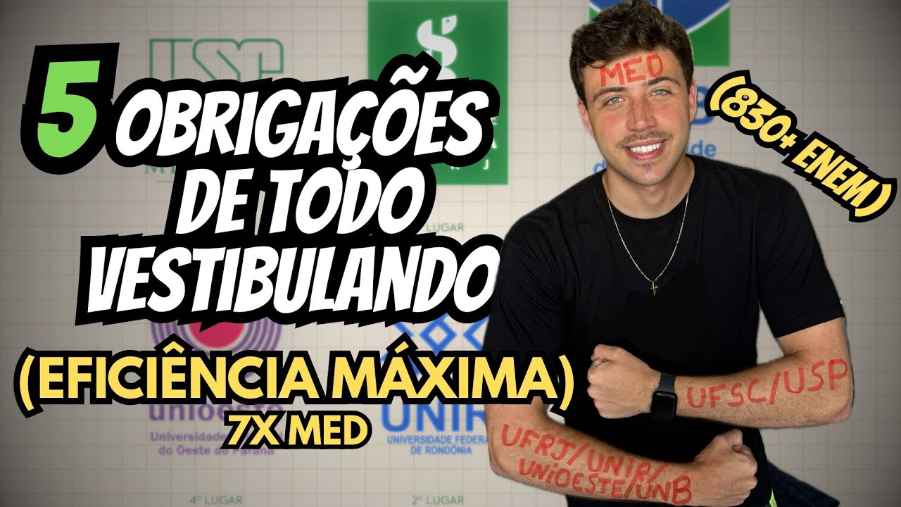 5 OBRIGAÇÕES para você PASSAR em MEDICINA em 2026 (830+ ENEM)
