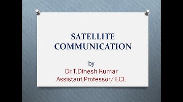 SATELLITE COMMUNICATION UNIT 4 part 1