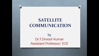 SATELLITE COMMUNICATION UNIT 4 part 1
