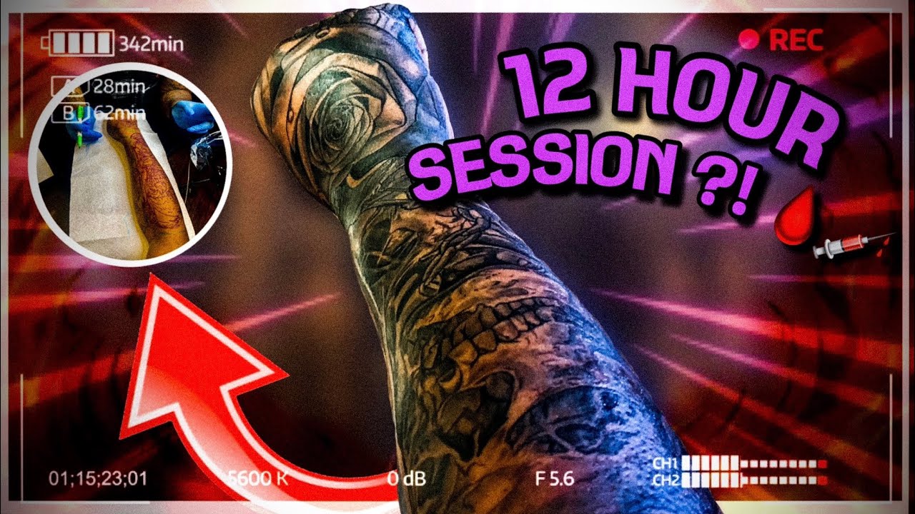 Я ВЫСЕЛ(А) 12-ЧАСОВУЮ СЕАНС ​​ТАТУИРОВКИ НА РУКЕ/ПОЛУРУКАВЕ, И ВОТ ЧТО ИЗ ЭТОГО ВЫШЛО 🔥..