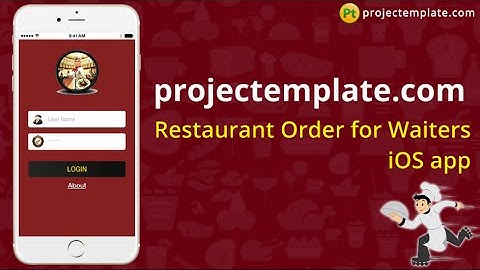 Restaurant Order for Waiters iOS App source code