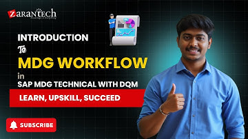 Introduction to MDG Workflow in SAP MDG Technical with DQM | ZaranTech