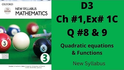 Oxford Mathematics 3, D3, NSM, Chapter no 1, Ex no 1C, Q no 8&9, #igcse #8thclass #olevels