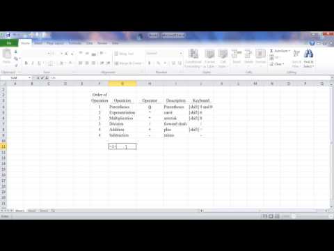 Basic Math Using Operators - Beginner Spreadsheet Tutorial 19