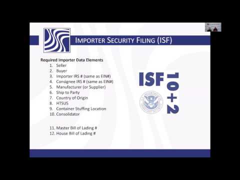 What is Importer Security Filing or ISF