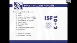 What is Importer Security Filing or ISF